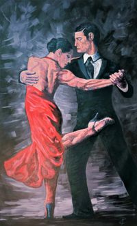 Flamenco 80 x 135cm, Acryl 2020